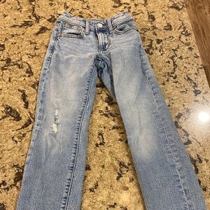 Old Navy Light Blue Straight Leg, 360 stretch size 8 slim jeans